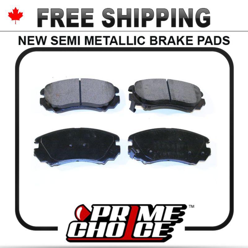 New premium complete set of front metallic disc brake pads with shims