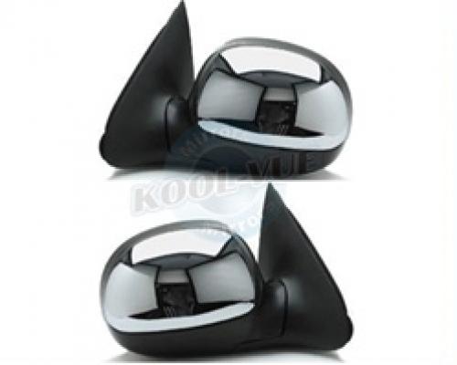 Pair side kool-vue mirrors for ford f-series 1997-2003 chrome