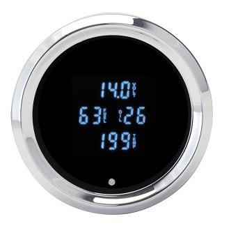 Dakota digital round quad function gauge fuel volts oil water temp slx-40-1 blue