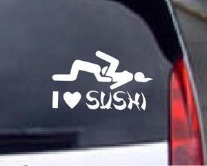 I love sushi - vinyl car window sticker decals vw dub drift funny