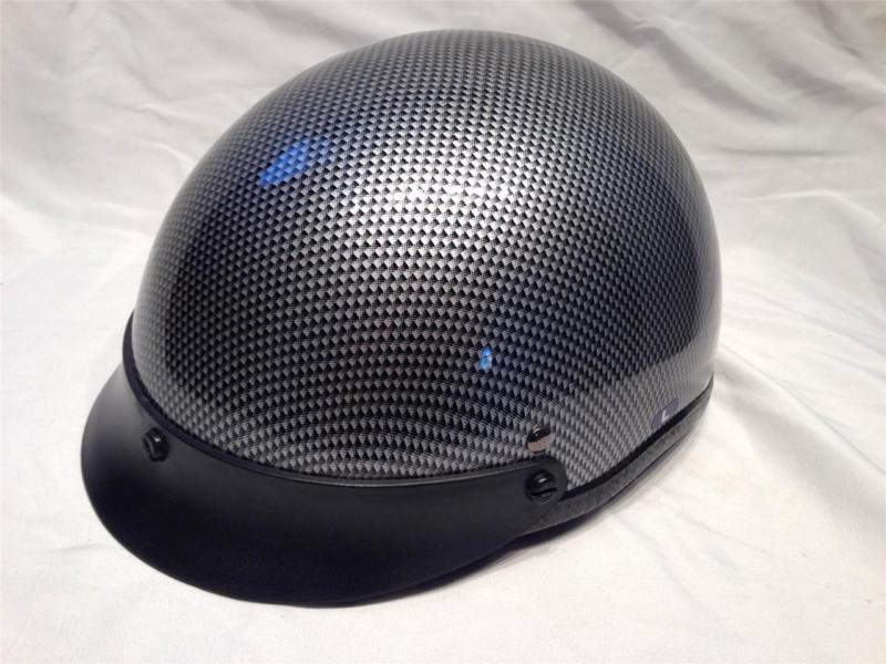 Carbon fiber half helmet low profile traditional motorcycle dot approved new sm