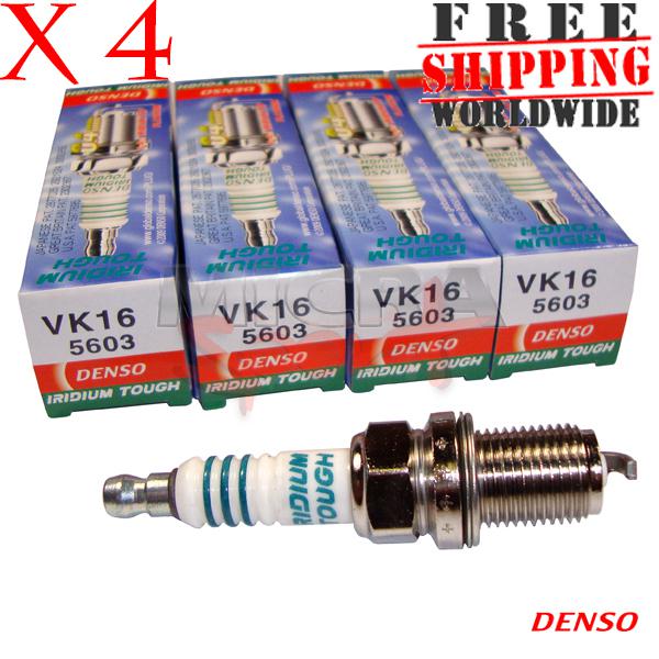 4x denso iridium tough spark plugs vk16 vw golf iv/ hyundai sonata/ mazda 3 / 2>