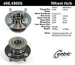 Centric parts 406.45006 front hub assembly