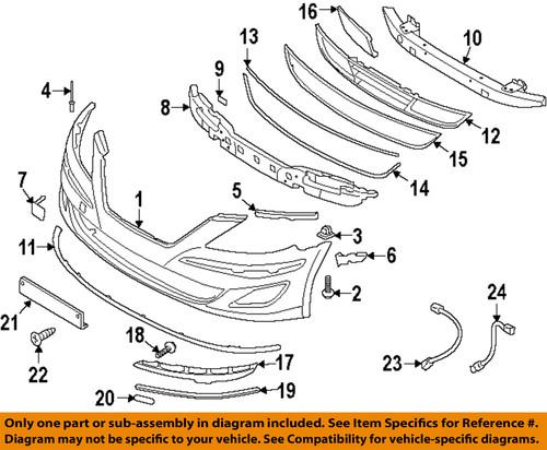 Hyundai oem 865763m500 bumper trim-molding