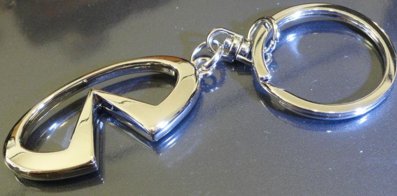 Infiniti logo keychain emblem (metal alloy keyring, key chain, key fob, key ring