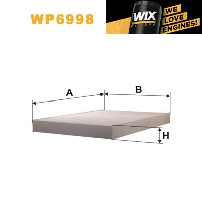 1x wix pollen filter wp6998 - eqv to fram cf9645