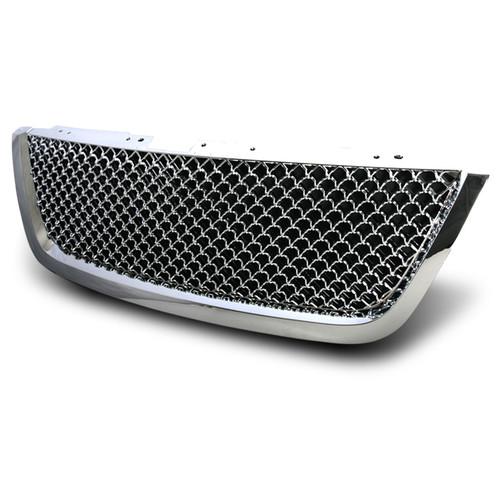 2007-2008 gmc acadia honeycomb front mesh grill  chrome