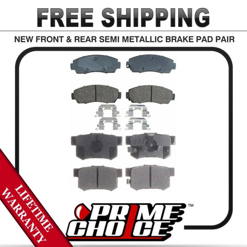 Complete set of front and rear premium brake pads with lifetime warranty