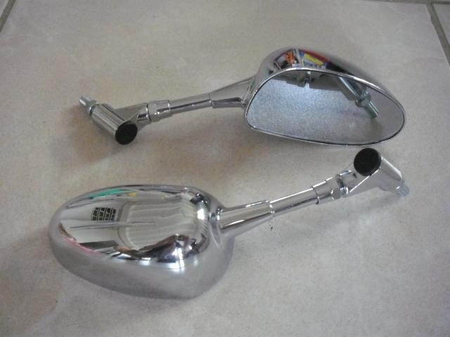 Scooter 50cc 125cc 150cc 250cc gy6 8mm chrome mirrors