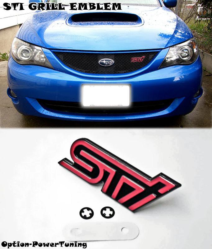 Sti grill emblem badge impreza gdb wrx gc8 subaru new