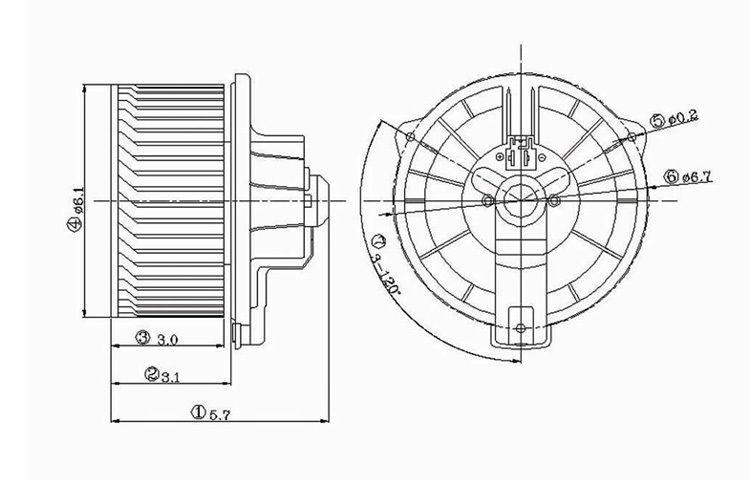 Replacement blower motor assembly 97-01 toyota camry 99-03 solara 8710306021