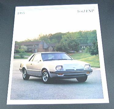 1985 85 ford exp brochure 2dr coupe