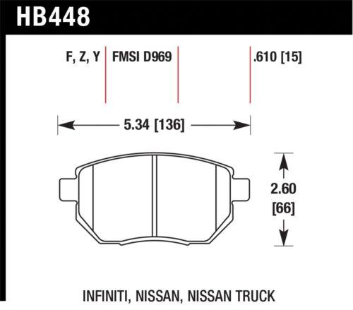 Hawk performance hb448f.610 disc brake pad