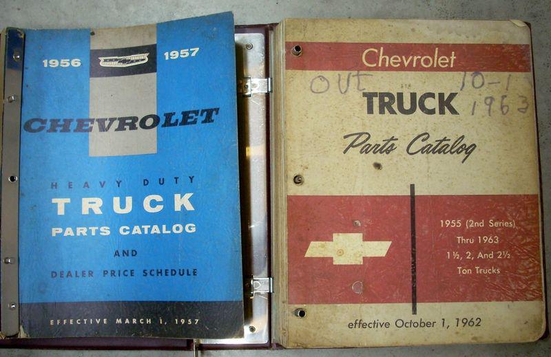 1955 1956 1957 1958 1959 1960 1961 1962 1963 chevrolet truck parts book 11/2t up