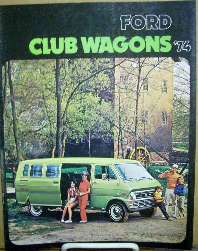 1974 74 ford club wagon van dealer sales brochure