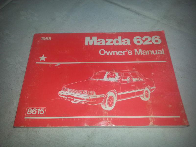 1985 mazda 626 factory original owners manual 