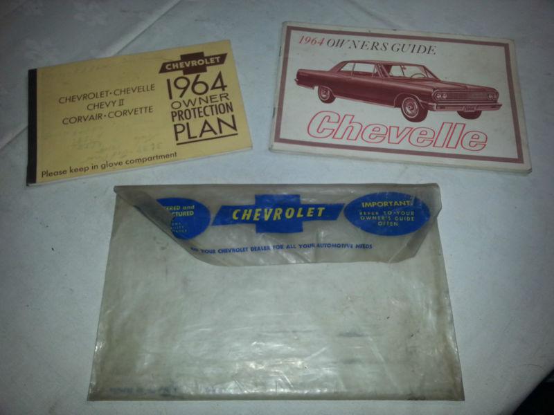 1964 chevelle ss factory gm original owners manual first edition w sleeve & more