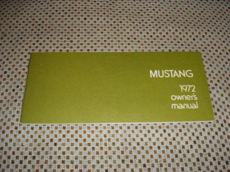 1972 ford mustang owners manual original glovebox book nice nos