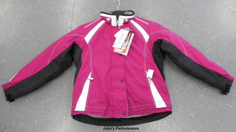 Choko womens berry & white powder snowmobile coat jacket s m l ladies