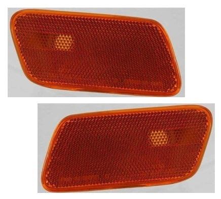 Side marker light lamp lens & housing pair set (driver & passenger side, qty 2)