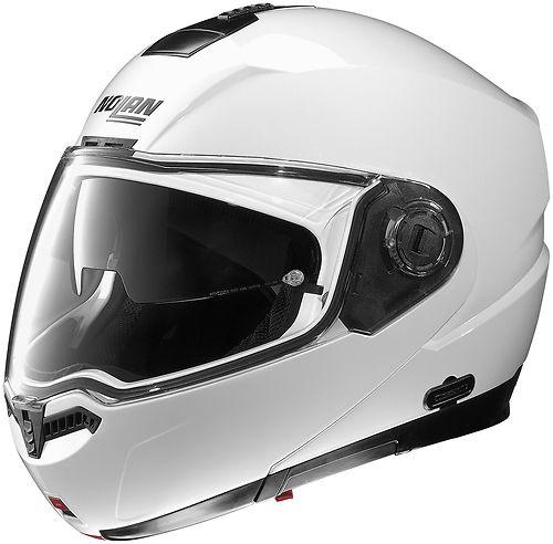 Nolan n104 modular solid motorcycle helmet metallic white x-small