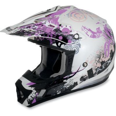 New afx fx-17 atv/motocross/offroad helmet, pink stunt, med/md