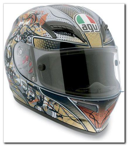 New agv grid violin key helmet, gold/black, small