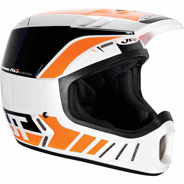 New jt racing als-02 mx helmet white/orange/black- sm, md, l or xl --- ktm