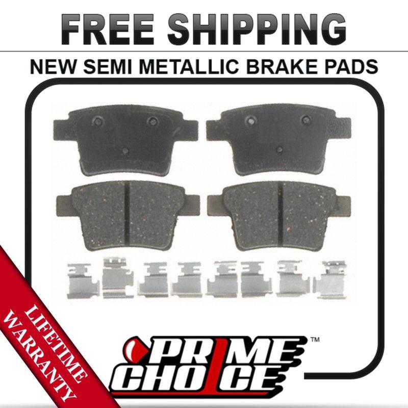 Rear semi metallic disc brake pad kit full set with lifetime warranty