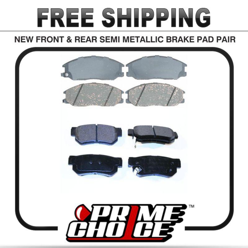 Premium front & rear metallic disc brake pads 2 full complete sets 4 pair 8 pads