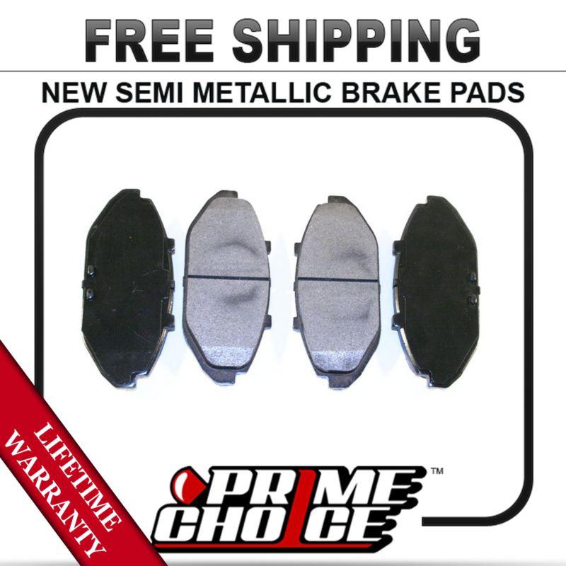 Front semi metallic disc brake pad kit full set with lifetime warranty