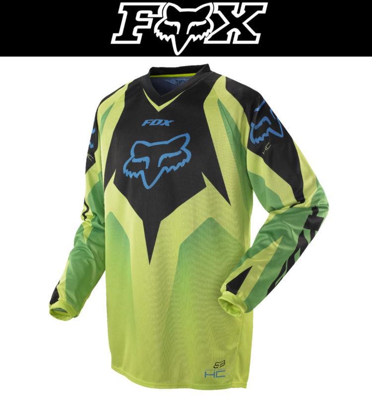 Fox racing hc race green black dirt bike jersey motocross mx atv 2014