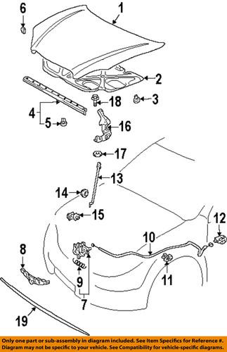 Toyota oem 5351002230 hood-lock assembly