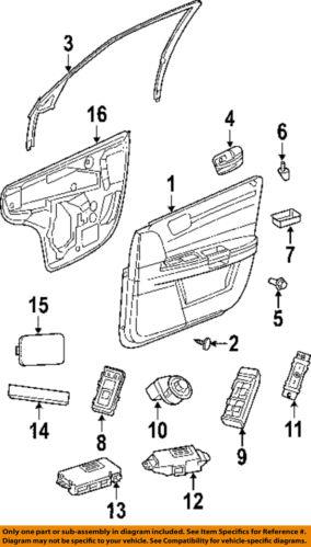 Mopar oem wx68xdbaa front door-door trim panel rivet