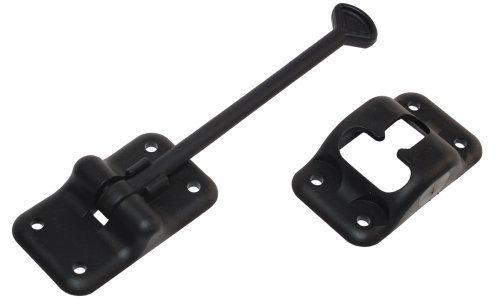 Rv designer e236 entry door holder - 6" black t-style