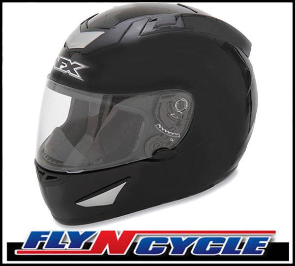 Afx fx-95 solid black xs full face motorcycle helmet dot ece