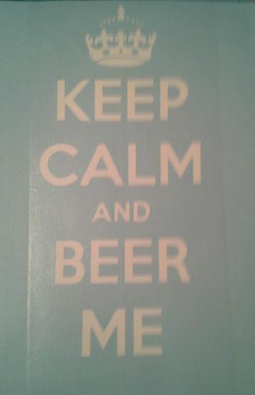 2 "keep calm and beer me" decals for front fenders on jeep