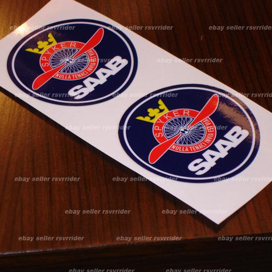 Spyker hood emblem decal sticker for saab scania 900 93