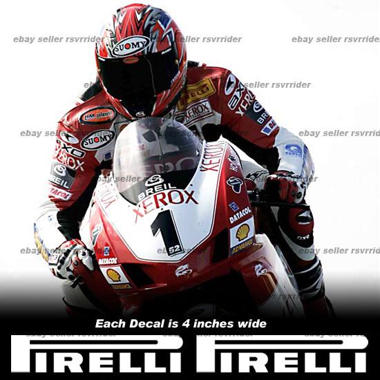 Pirelli fender decals sticker for motorycle and car