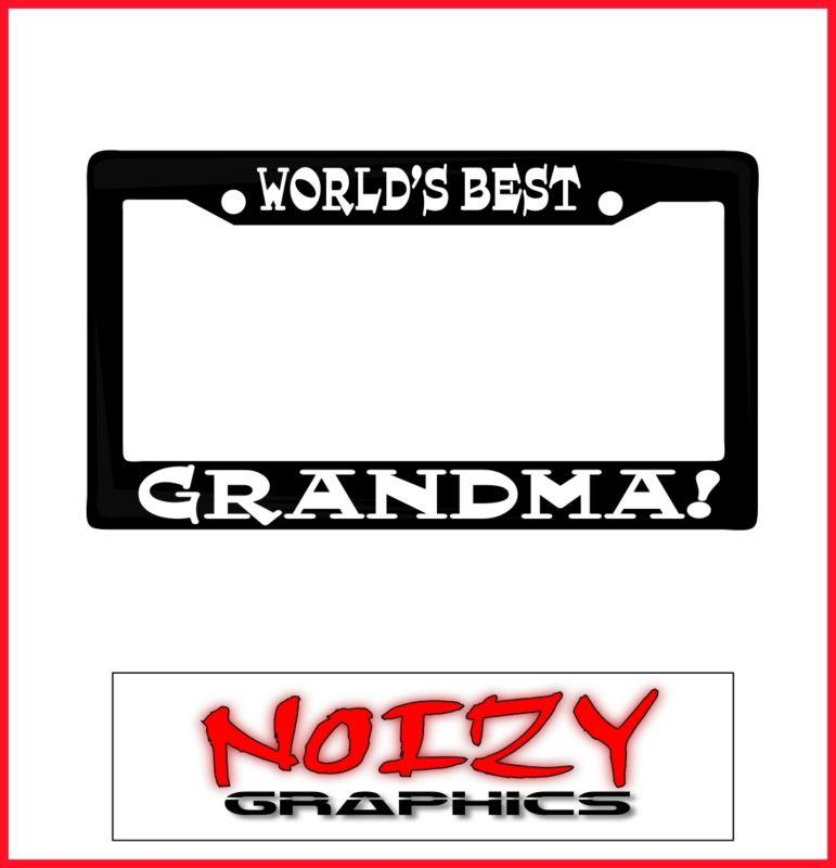 Funny cute family car license plate frame truck sticker worlds best mom grandma