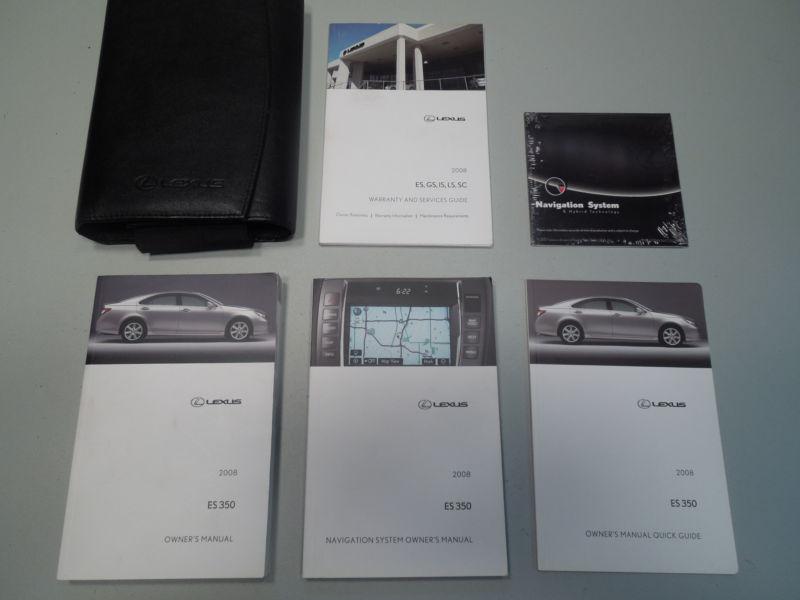 2008 lexus es 350 owners manual set with navigation and case excellent