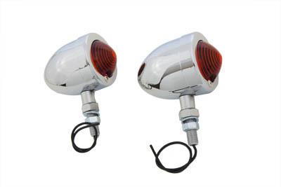 Harley motorcycle chrome bullet marker lamp lights