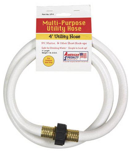 New! american specialty utility hose 1/2" x 4'  ut-4