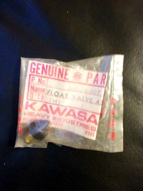 Nos kawasaki a7 a7ss carburetor float valve 10630-007