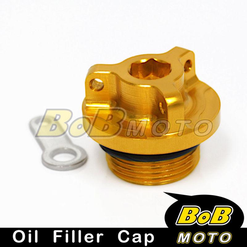 Gold billet cnc oil filler cap kawasaki er-6f ninja 650r 2008-2013