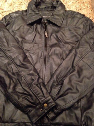 Excelled motorcycle black leather jacket xld mens large l