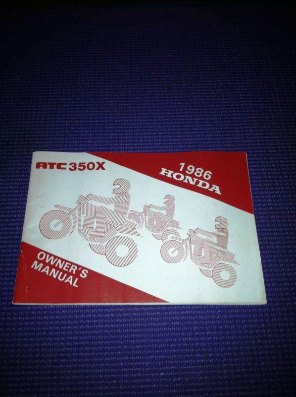 Honda atc 350x 350 x atc350x oem owners manual 86