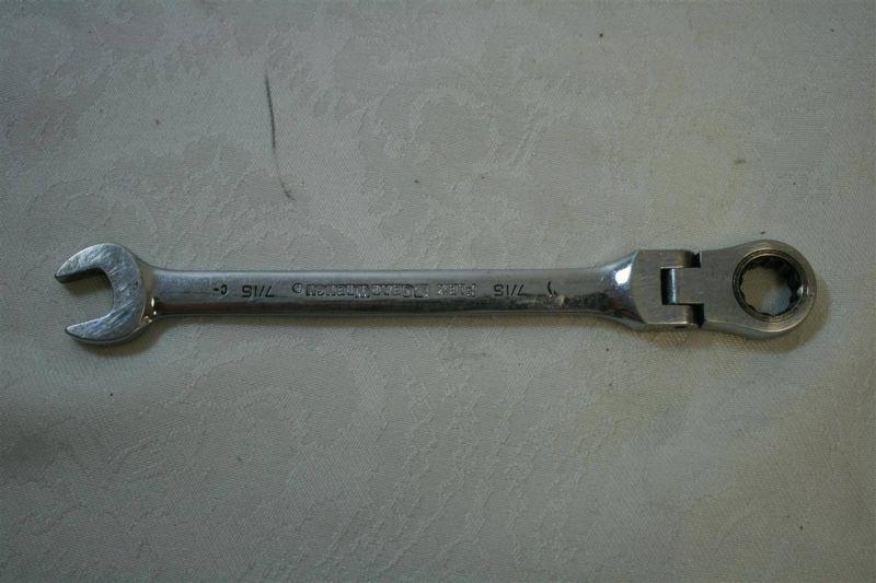 Sae chrome vanadium flex geared combo wrench - 5/16"