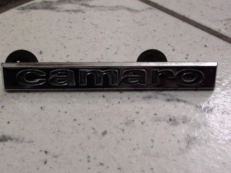 Chevrolet camaro metal emblem 3 3/8" or 8.5 cm long glove box dash trunk