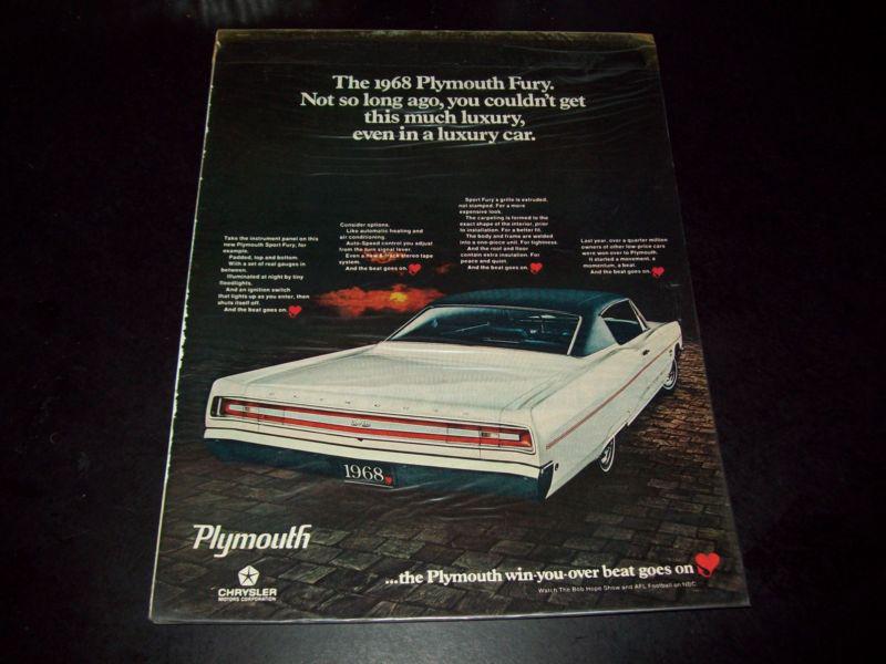 1968 plymouth fury ad 